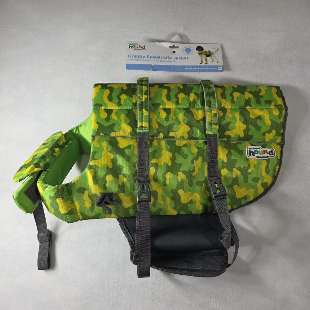 Outward Hound Granby Splash Dog Neoprene Life Jacket Boat XL (33-44